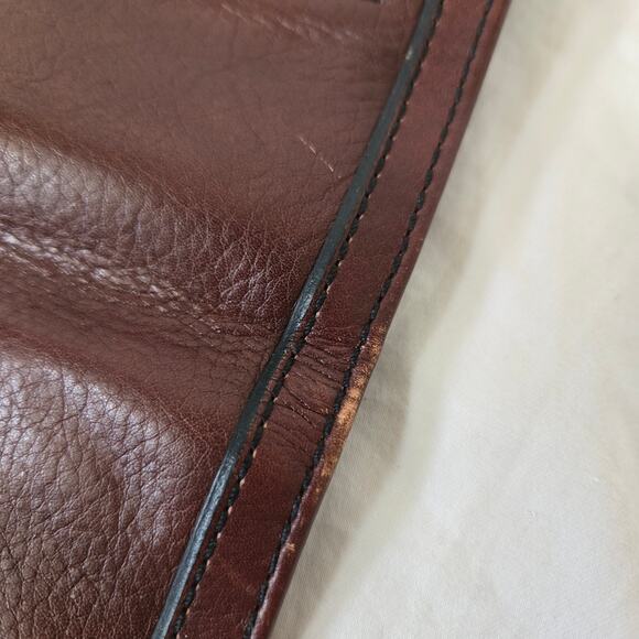 Vintage Fossil Tri-Fold Brown Leather Wallet SL2946 Long Live Vintage *read* - Picture 6 of 15